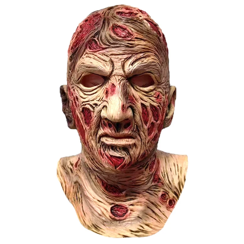 

Horror Scary Evil Devil Freddy Krueger Mask Monster Latex Scary Halloween Movie Cosplay Party Mask Halloween Adult One Size