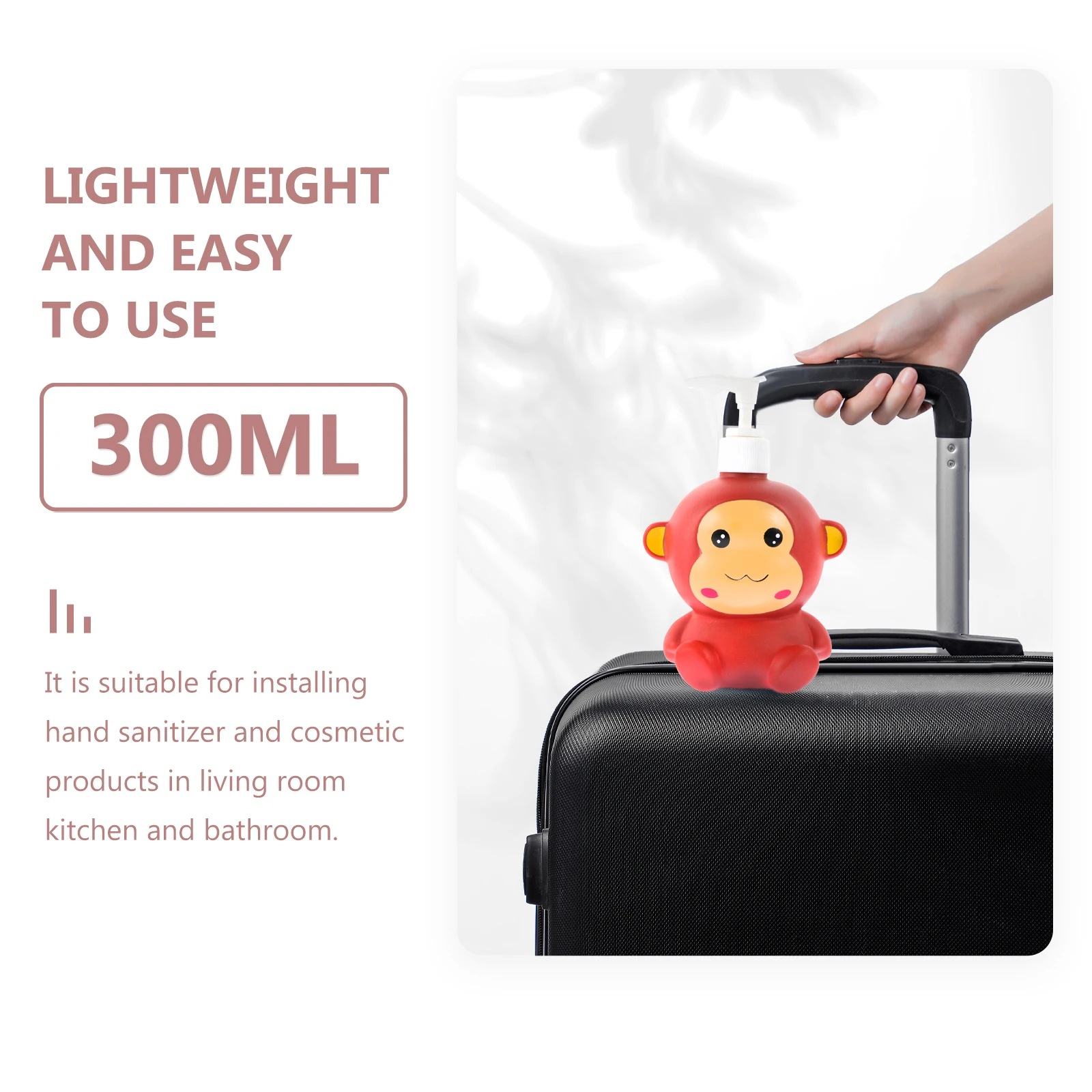 

Monkey Lotion Device Hand Soap Holder Decorative Shampoo Bottles Small Dispenser Plastic Pump Travel