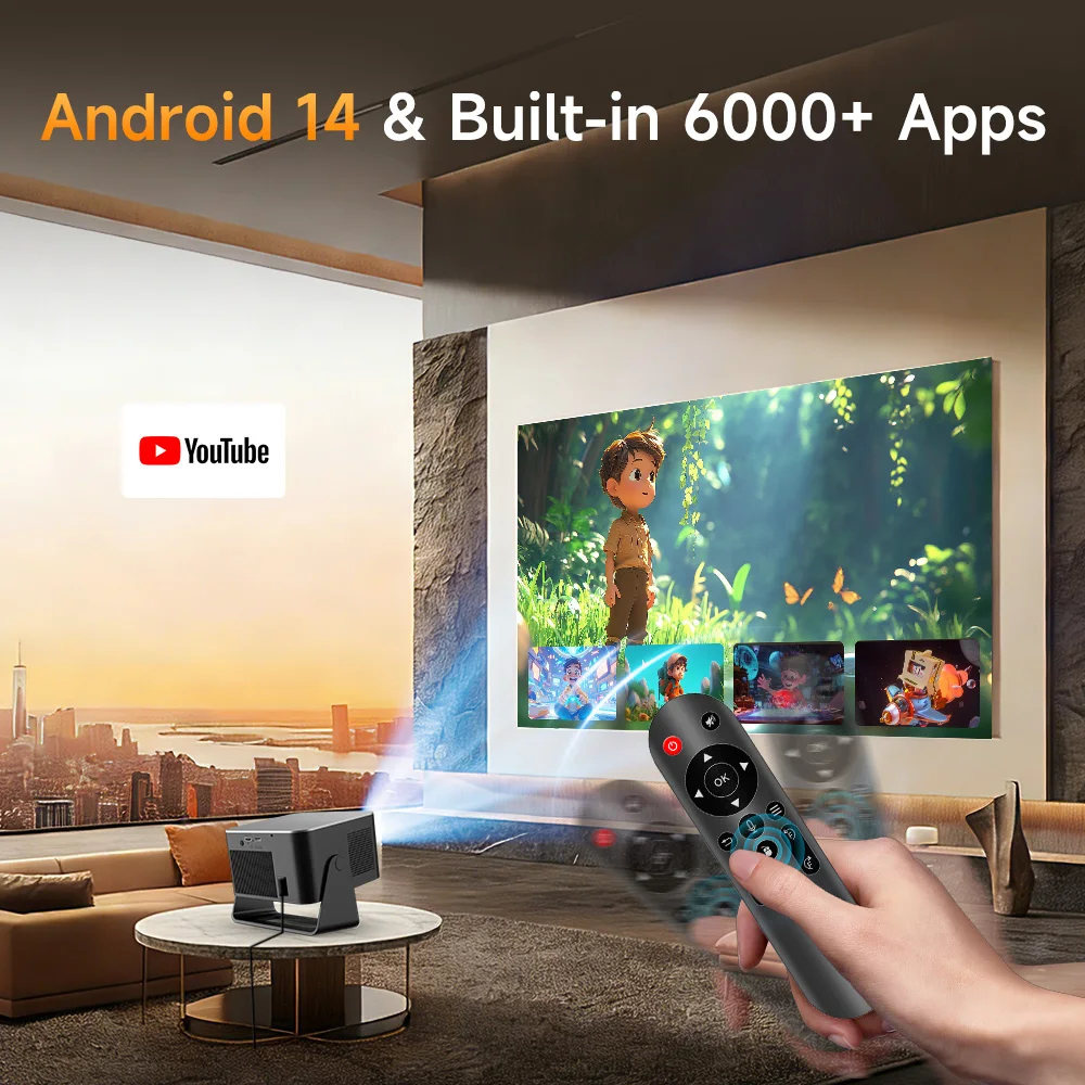 Magcubic Outdoor-Projektor HY350Max 900ANSI Projektor Mit Sprachfernbedienung Autofokus Native 1080P 8K Wifi6 BT5.4 2+16G – Detail 7