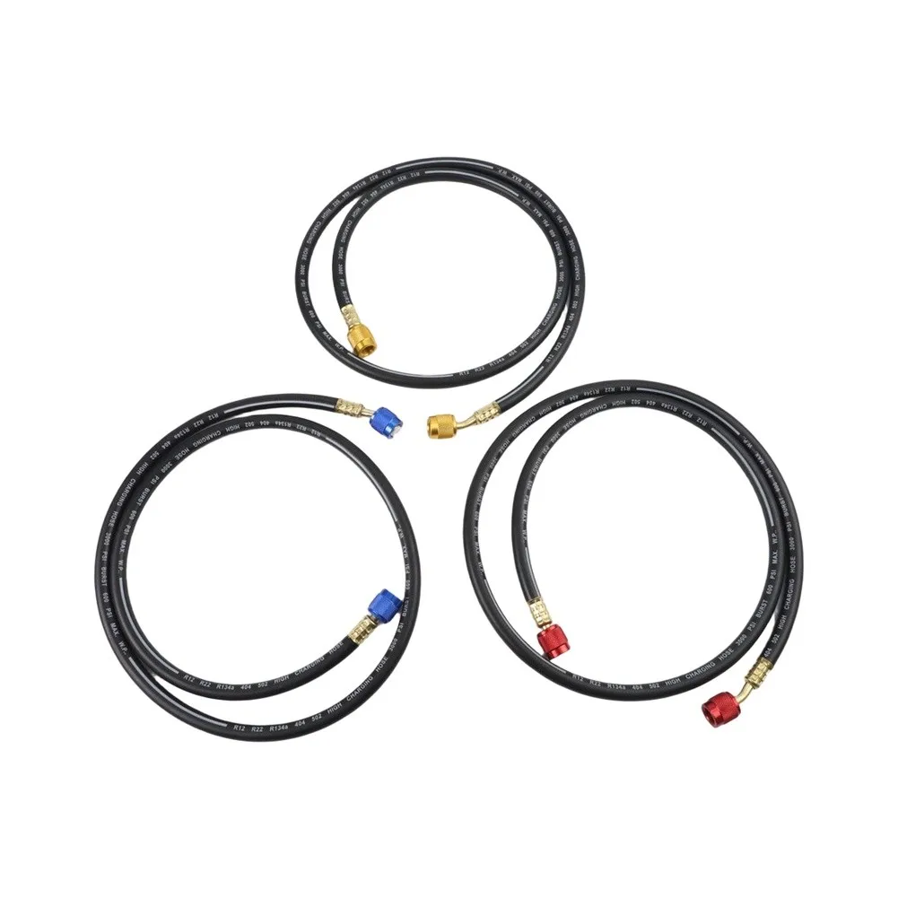 for r22 Hose High Pressure Hose High Wear Resistance Leak-Proof Connections Aluminum Alloy Fittings Cooling System Charge
