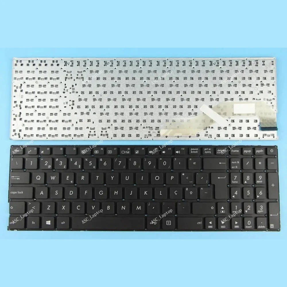 Novo teclado po português para laptop asus a540 a540l a540la a540lj a540sa a540sc preto, sem moldura