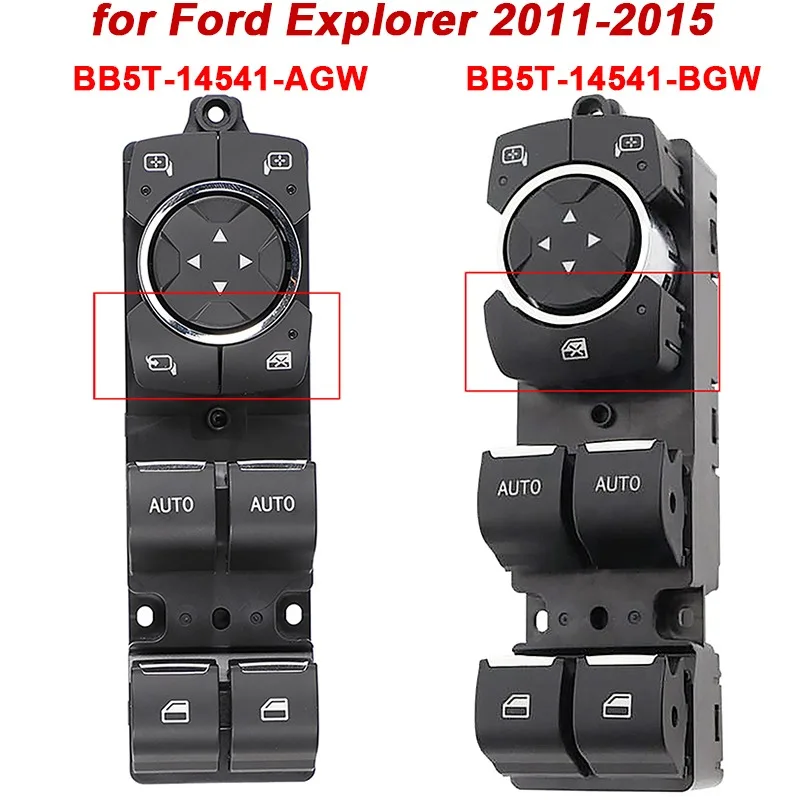 Car Master Window Lifter Switch Panel Control for Ford Explorer 2011-2015 BB5T-14541-BGW BB5T-14541-AGW