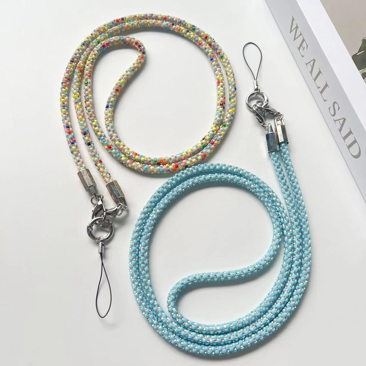 Personalisierte Früchte, farbenfrohe Handy-Lanyards, lange Umhängetaschen-Lanyards, modischer funkelnder Diamant, universelle Lanyards