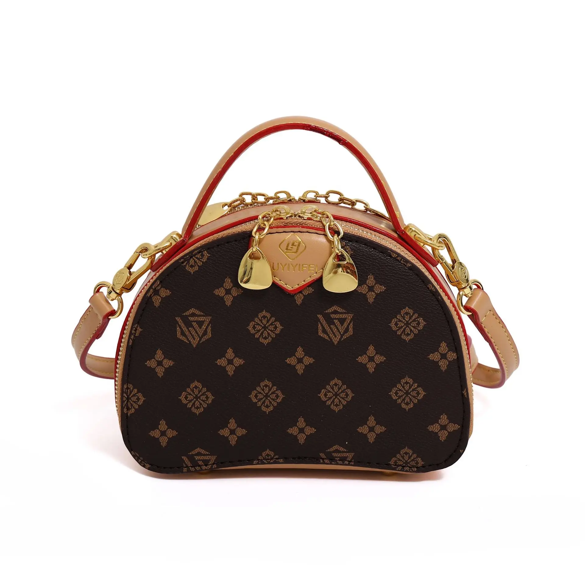 ​ 2025 nova bolsa quadrada feminina com estampa de nicho, bolsa crossbody de luxo de grande capacidade, bolsa de ombro vintage, chique e espaçosa ​