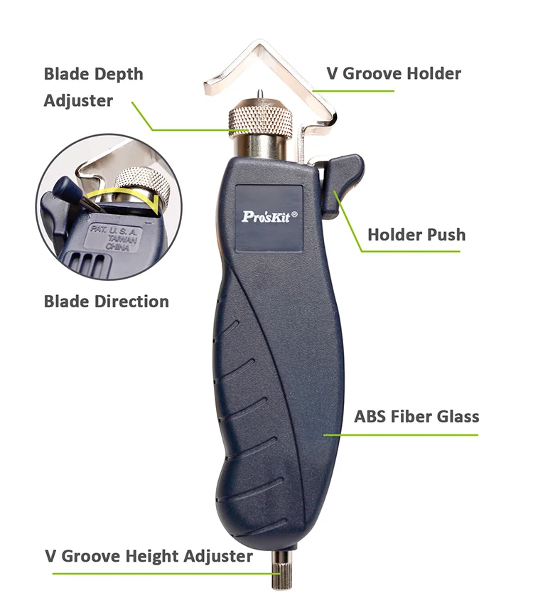 Proskit Cable Stripper 8PK-325 Round Cable Jacket Slitting And Ringing Tool Repair Pliers Fast Wire Stripper 4.5mm-25mm Diameter