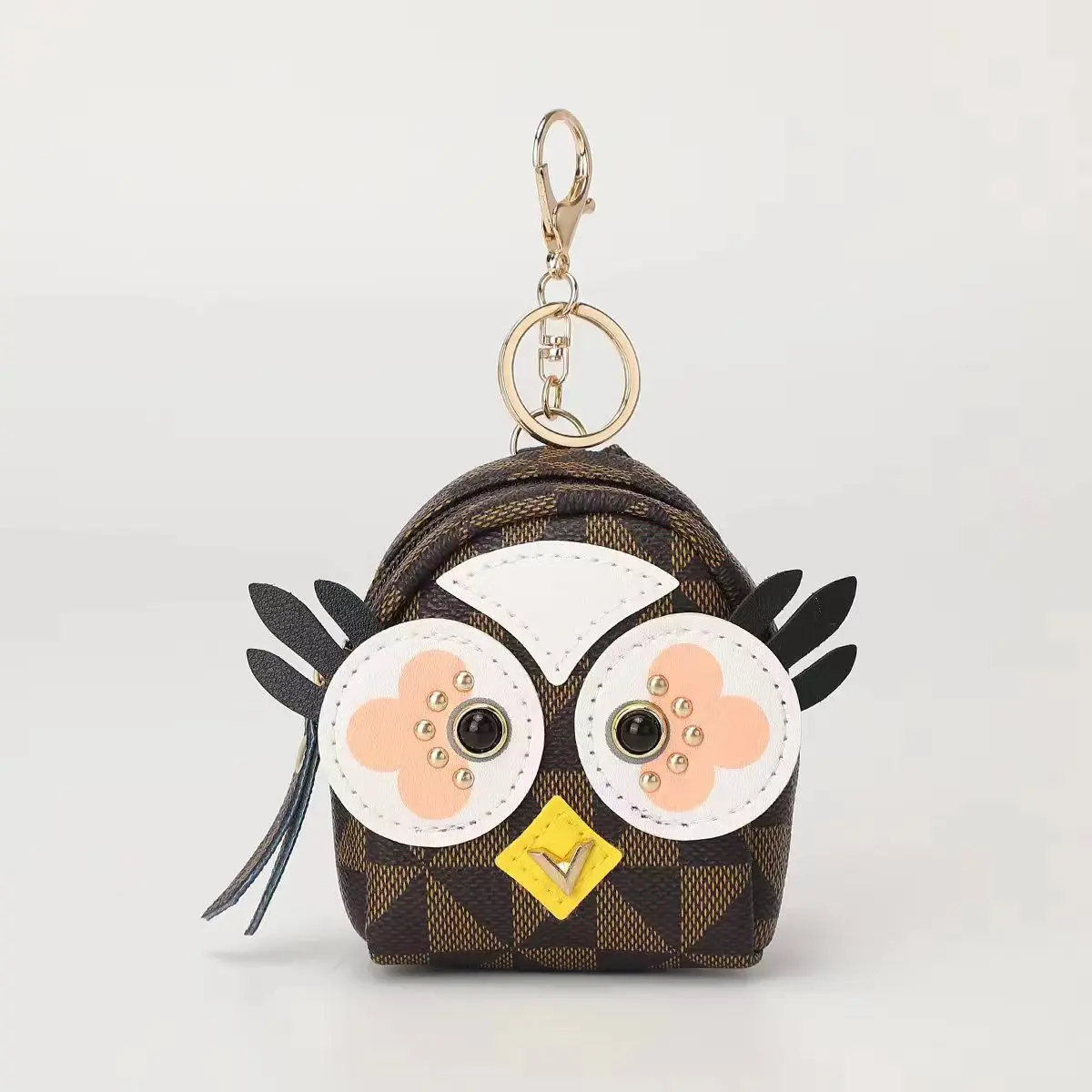 1PCS Women's Key Bag Personality Owl Backpack Bluetooth headset Coin Key Storage bag Simple change pouch