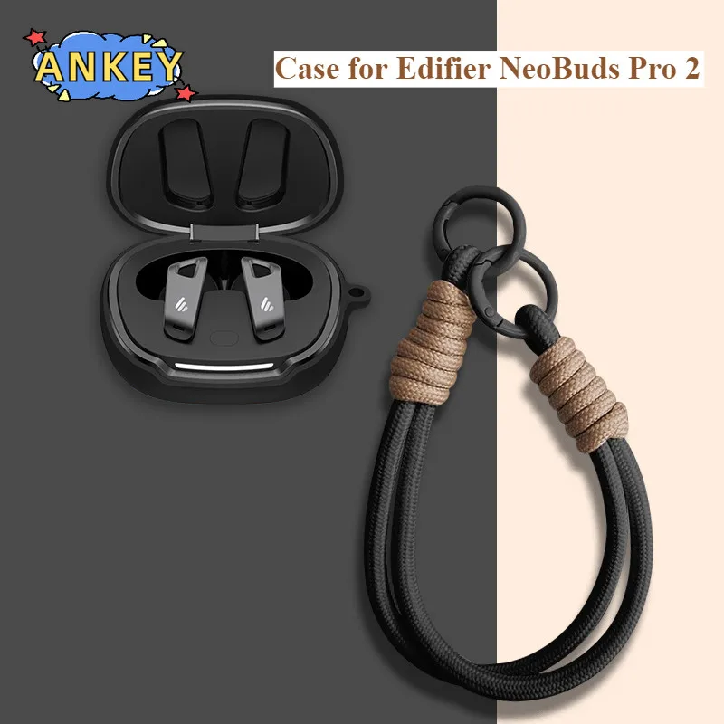 tui de protection pour couteurs Edifier NeoBuds Pro 2, lanire en Nylon souple, coques de couverture, manchon Anti-poussire, accessoires de sangle de corde  main