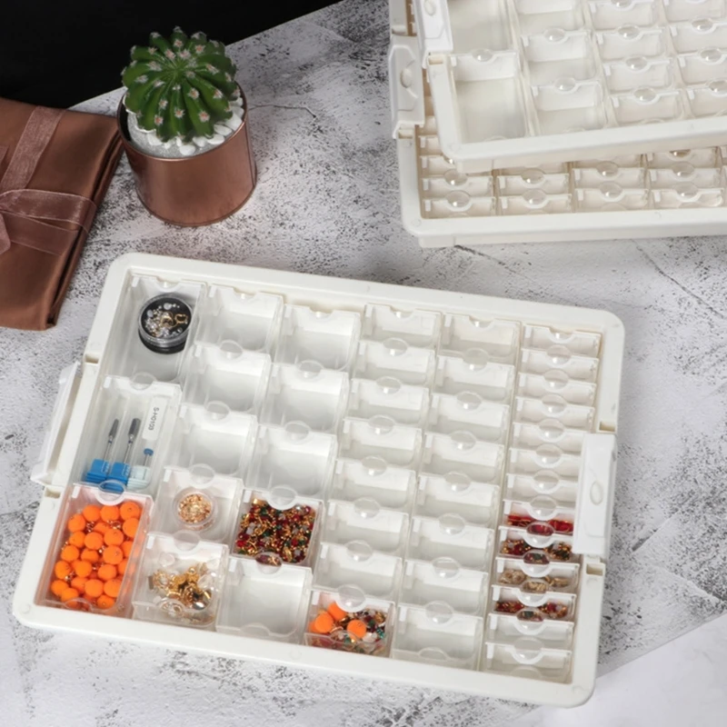 Plastic Bead Sorting Box with Individual Compartments Transparent Lid Sorting Tray for Jewelry Making Enthusiasts Plastic Bead