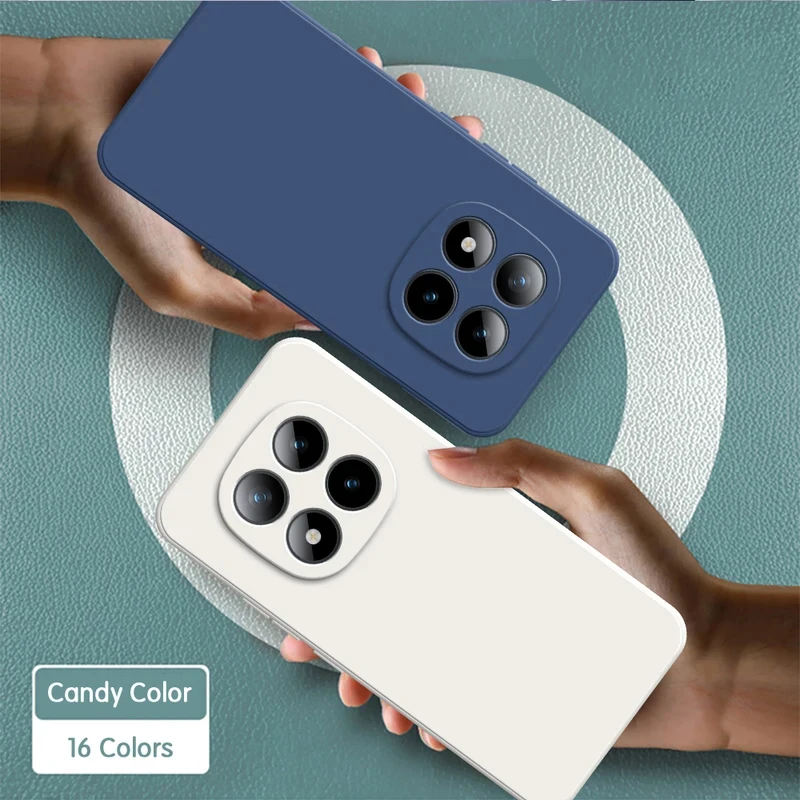 Étui de téléphone original de luxe pour Xiaomi Redmi Note 15 Pro Plus Pro+ Note15 15Pro 5G, coque arrière simple en silicone liquide souple, Funda