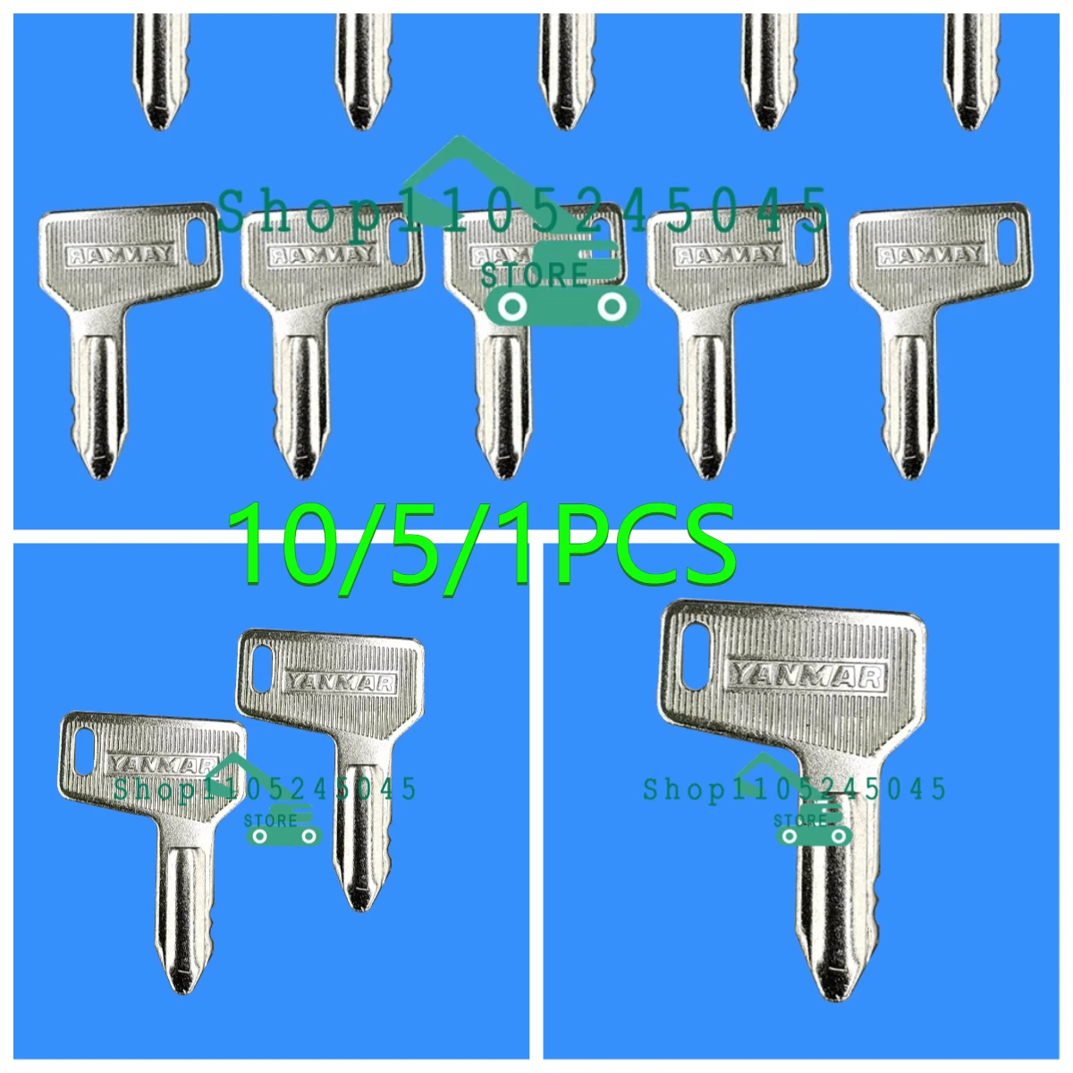YM VIO15 Series Excavator Parts - 301 Ignition Key 10/5/1Pcs New