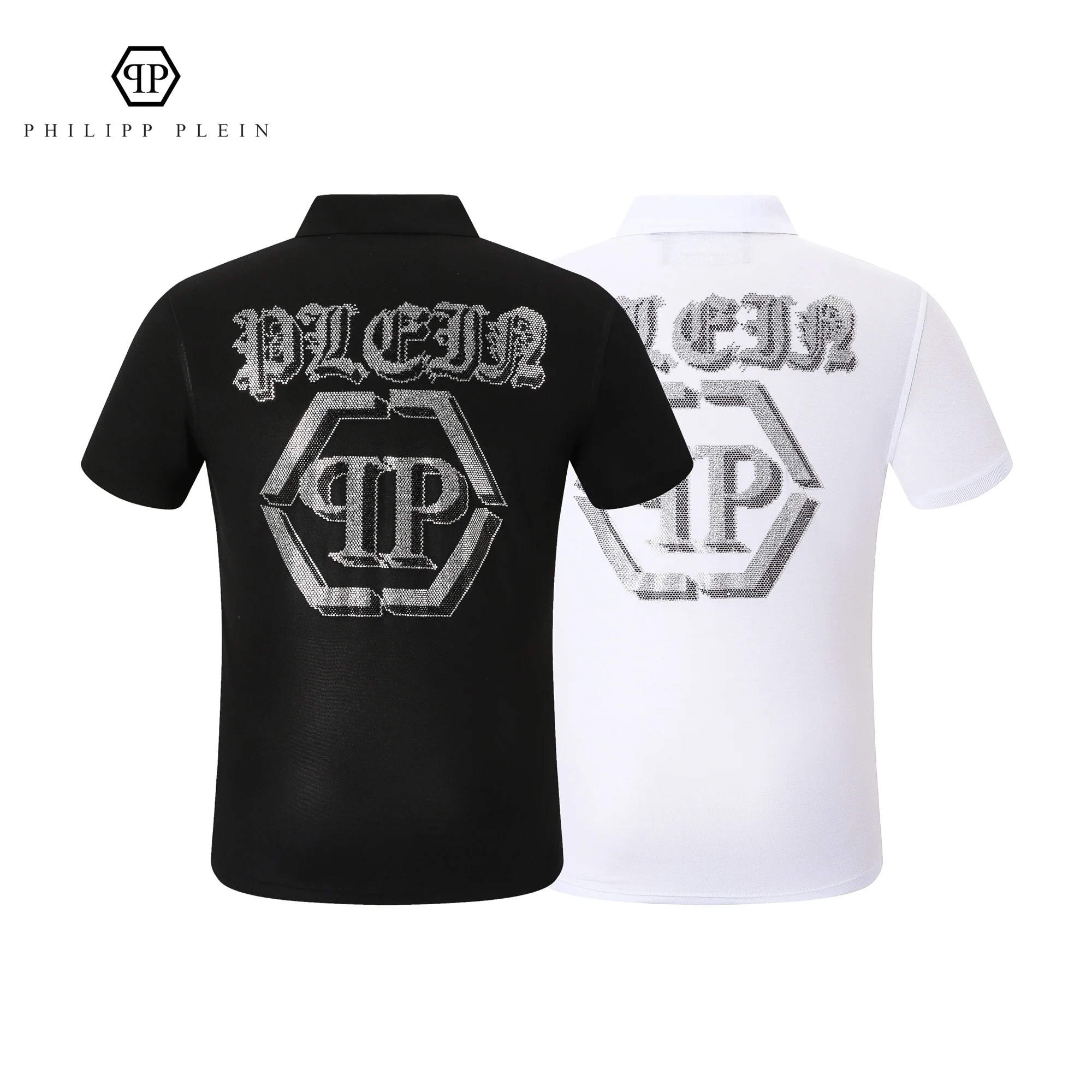 New Classic Trend Fashion Spring/Summer Philipp Plein2024 Luxury Diamond Lapel Luxury Men's and Women's Summer Polo Shirts Classic Fashion Casual Cotton