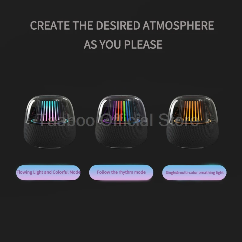 12W Bluetooth Speaker 5V Wireless Subwoofer 4000mAh 7H Play Portable Speaker 7-Type Lights AudioSurround Sound For Computer PC