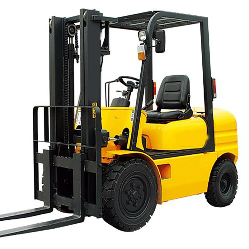 4 Ton Heavy Duty 4 Wheel Electric Forklift Pneumatic Tire For Concrete Block Yard Brick Factory Heavy Pallet Handling Customized
