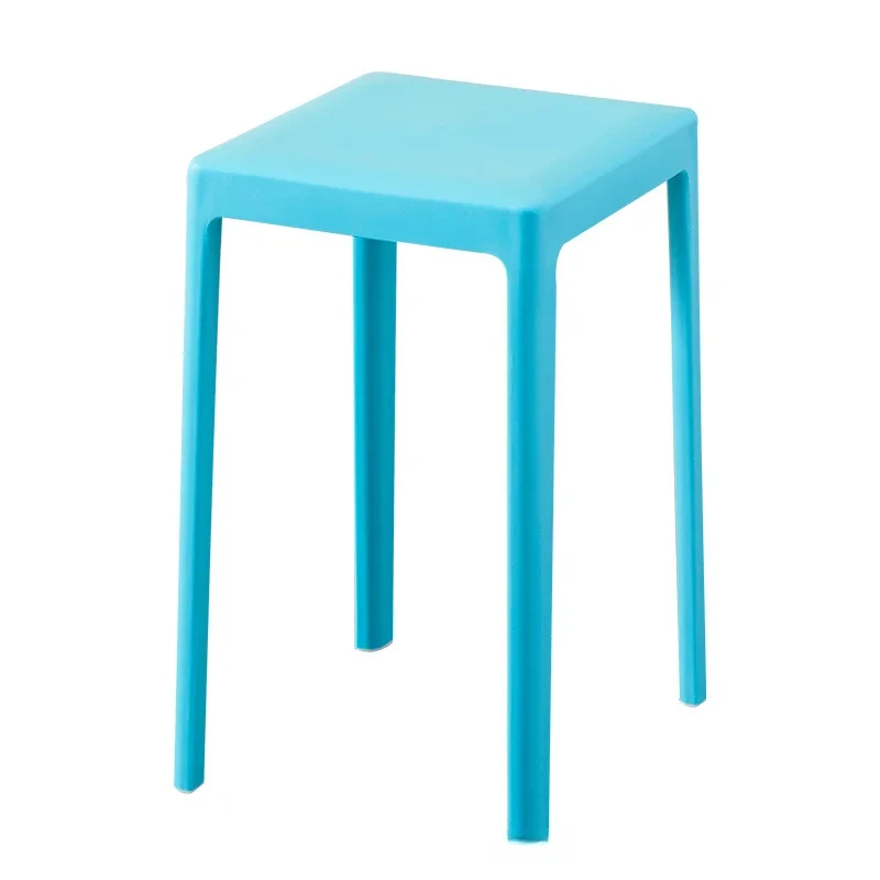 Plastic Stool Thickened Adult Household Dining Table High Bench Modern Simple Fashion Creative Nordic Square Round Stool Chair