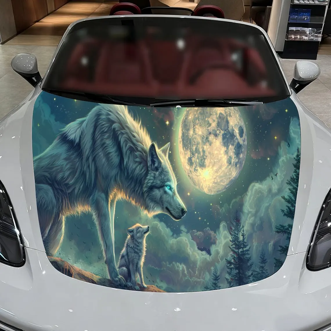 

Очаровательные наклейки на капот автомобиля «Лесной волк» — самоклеящаяся, водонепроницаемая и прочная виниловая пленка, украшение и защита вашего автомобиля —