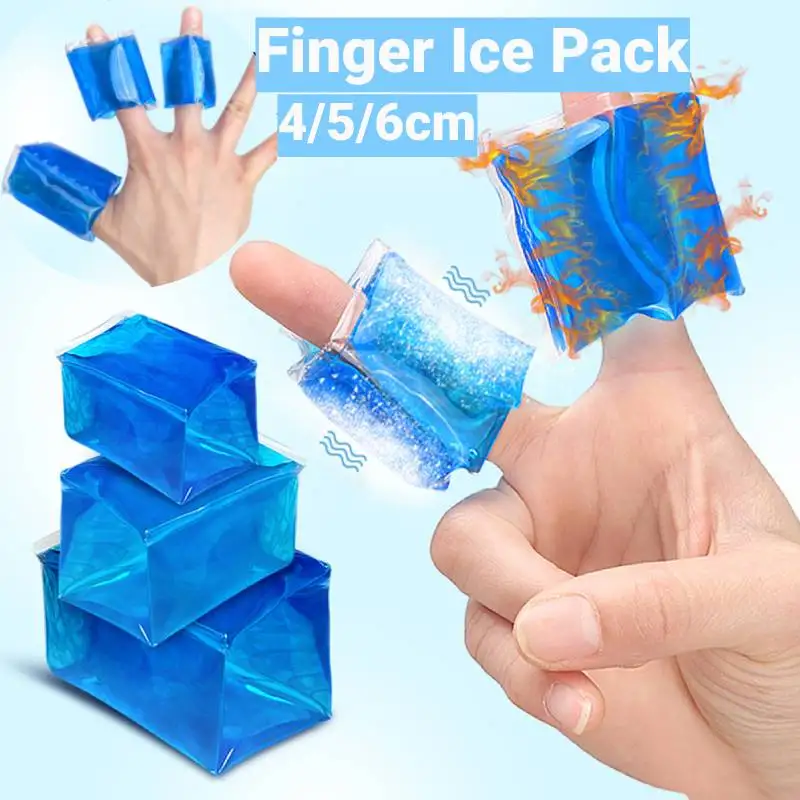 Portable PVC Finger Ice Pack Multifunctional Reusable Finger Toe Cold Gel Soft for Injuries Tendonitis For Foot Body Care