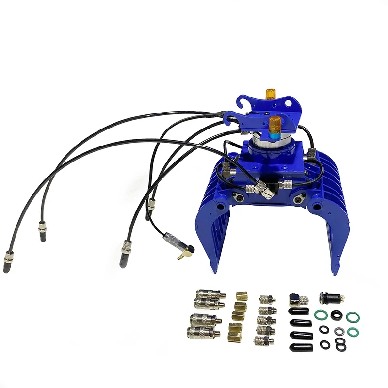 RC Graafmachine Metalen Hydraulische Klauw Hydraulische Roterende Grijpe Emmer 270 Graden Geschikt voor 1/14 946 RC Graafmachine Model Speelgoed