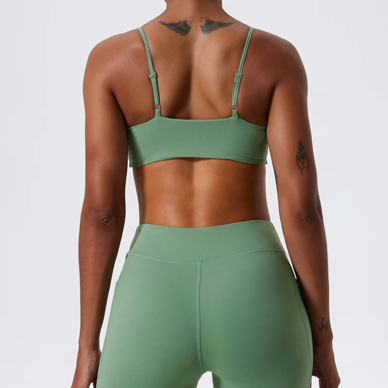 New Summer Women's Push-Up Sports Bra Breathable Soft Yoga Workout Top Backless Fitness Crop Gym Underwear Woman’s Crop Top image 2