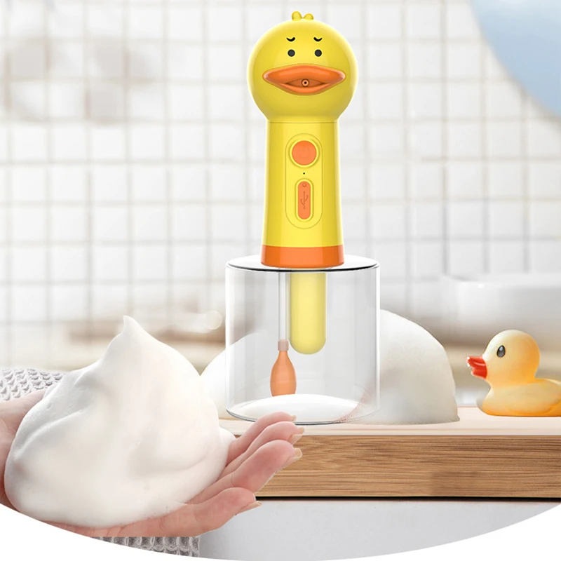 Yellow Duck Pet Cleaning Bathing Electric Foam Machine Usb Charging Automatic Soap Dispenser Foam Machine Pet Accessories