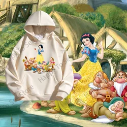 Snow White And The Seven Dwarfs Cotton Hoodie Womens Spring And Autumn New Long Sleeve Top Loose Cute Cartoon Fun Style Pullover