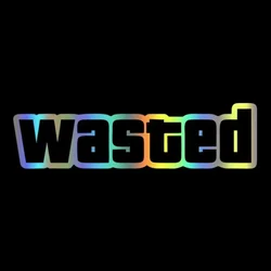 Die-cut Vinyl Decal Wasted Car Sticker Waterproof Auto Decors on Bumper Rear Window  20cm*5.4cm