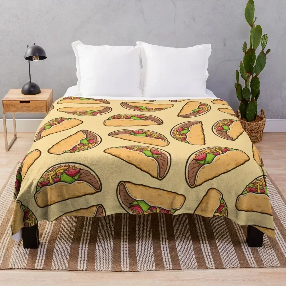 

Taco Pattern Throw Blanket Fade Resistant Durable Throw Blanket
