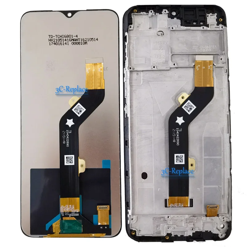 Black 6.82 Inch For Infinix Hot 10T X689C Hot 10s X689 X689B X689D