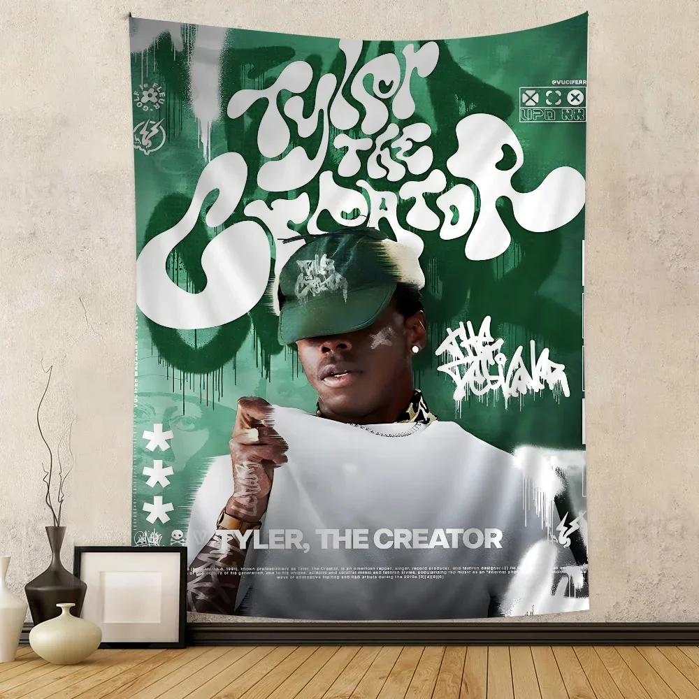 

Rapper Tyler The Chromakopia Tapestry Floor Mat Non-Slip Laundry Mat Laundry Decor Balcony Child Living Room Household Carpets