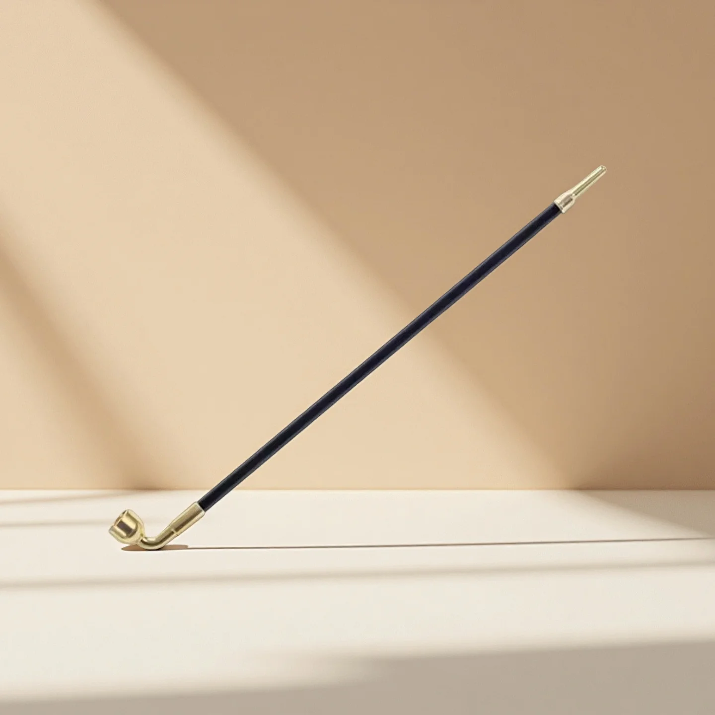 

Chinese Style Brass Retro Style Welded Pipe Traditional Men's Long Welding Smoke Pipe Dry Smoke Rod Welded Pipe Bag Smoking Tool