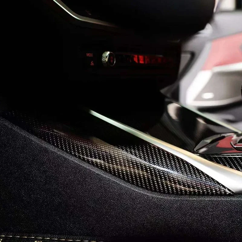 For BMW New 3 Series G20 G28 Real Dry Carbon Fiber 2019-2022 Gear Frame Left and Right Trim Side Panel Interior Modification