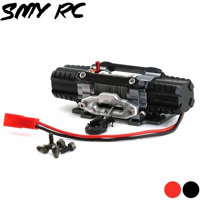 Dual Motor Metal Simulated Winch for 1/8 1/10 RC Crawler Car Axial SCX10 Traxxas TRX4 RC4WD D90 KM2 Redcat YK4082 Upgrade Parts