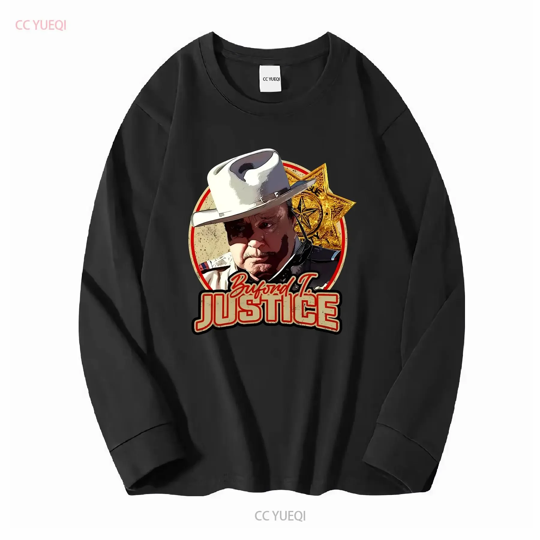 NWT Sheriff Buford T Justice Cool ArT Shirt long or short sleeves vintage Washed Stylish Top For Everyday Wear Casual