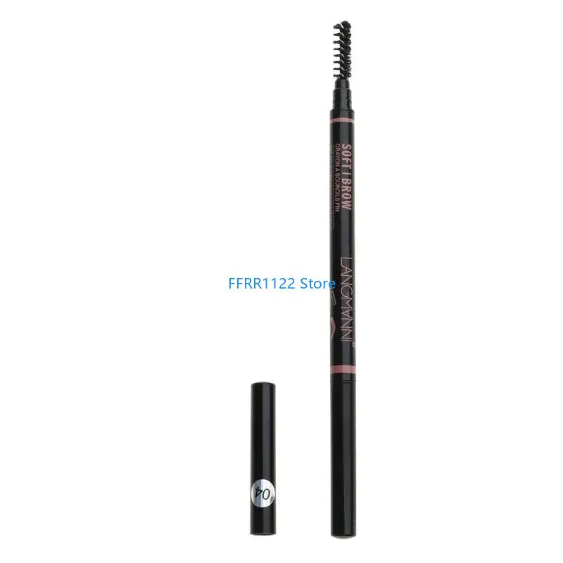 Y1UF – crayon à sourcils 2 en 1, brosse maquillage pour les yeux, étanche automatiquement