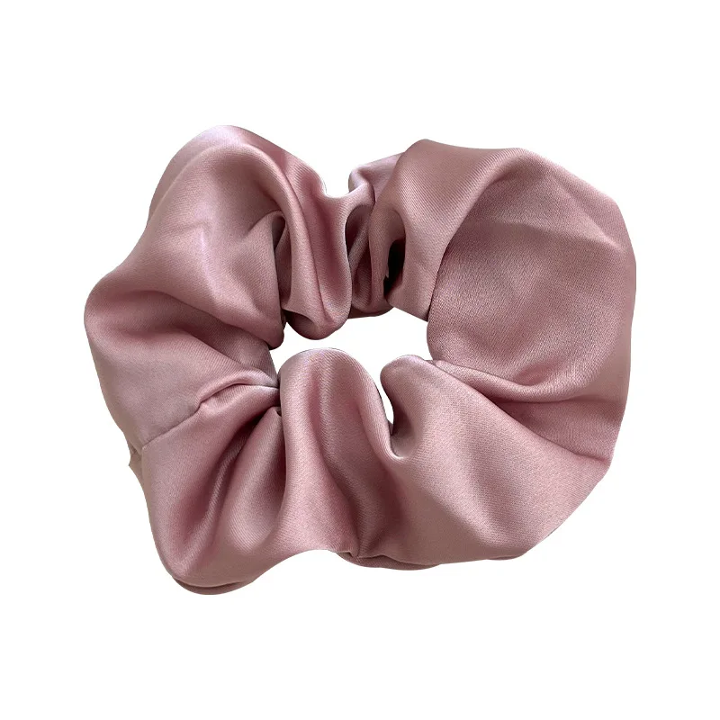 New Satin Fabric Sausage Loop Hair Rings Women Solid Color Versatile High-end Tie Hair Rope High Ponytail Leather Band