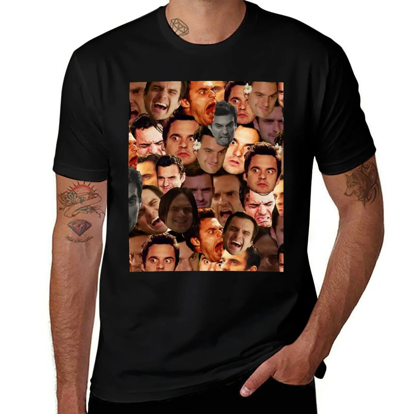 Nick Miller T-Shirt Plus Size Workout Short Sleeve Top T-Shirt