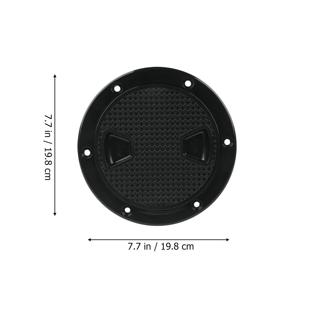 

6 Inch Black Deck Hatch Cover Anti-slip Waterproof Kayak Hole Accessory for Yacht Speedboat Non-skid Hand Hole Round Checking