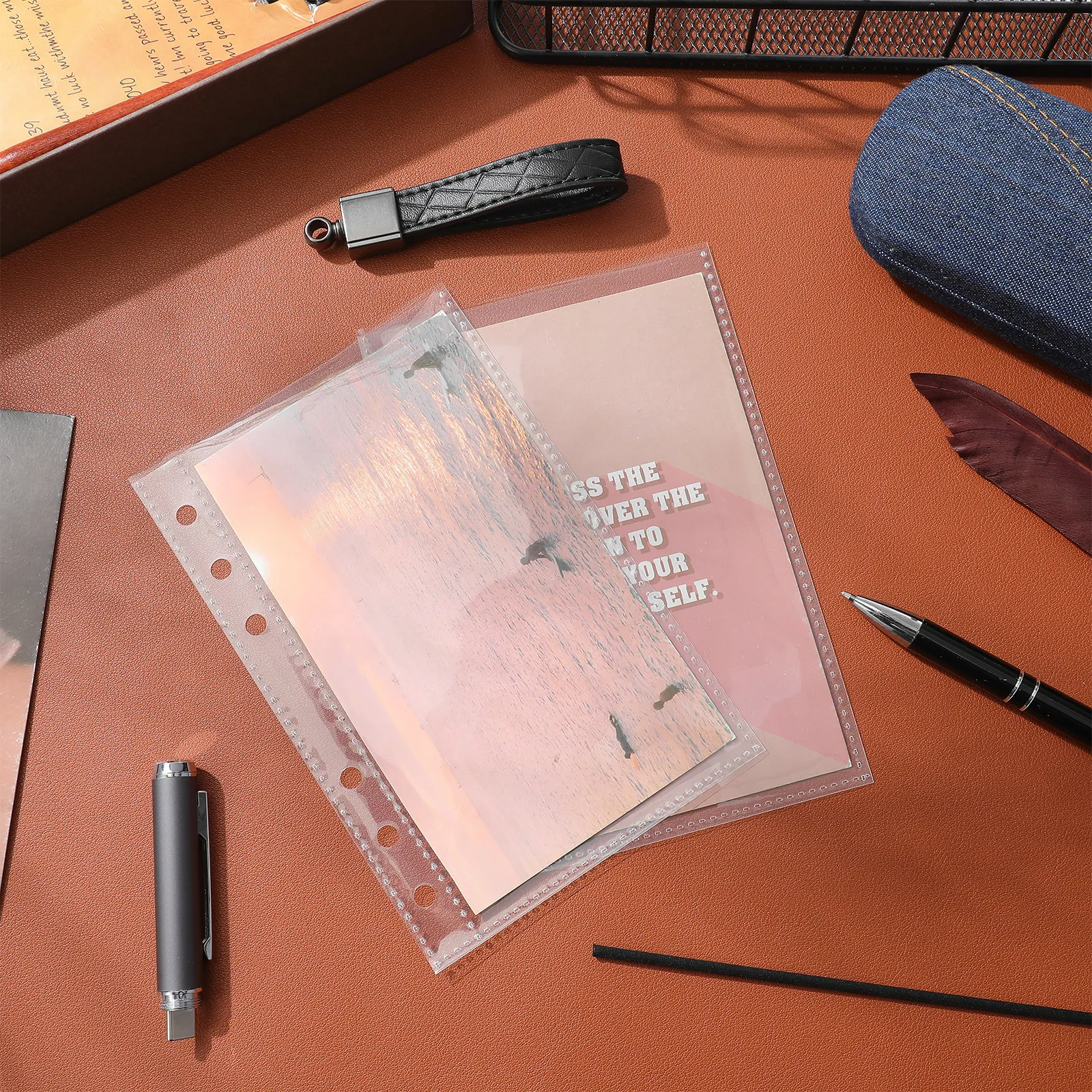 

20 прозрачных вкладышей-протекторов для папок, карманы для карт, сменные листы формата А6, вставки для 6-кольцевых папок для коллекционных карточек