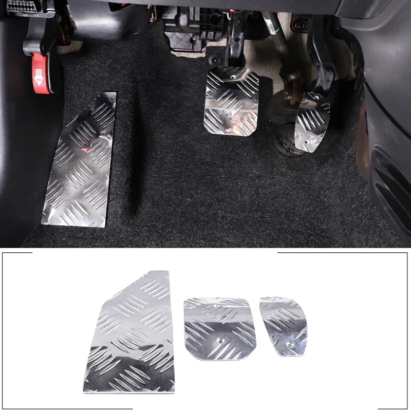 

For 2010-2015 Fiat 500 aluminum alloy silver car accelerator brake pedal car interior protection modification accessories