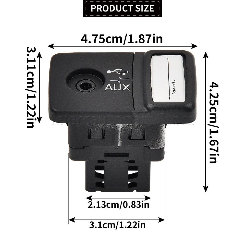 735547937 Replacement USB AUX Charging Port Module Socket Blue and Me Media Player For Fiat 500 Panda Punto car accessories