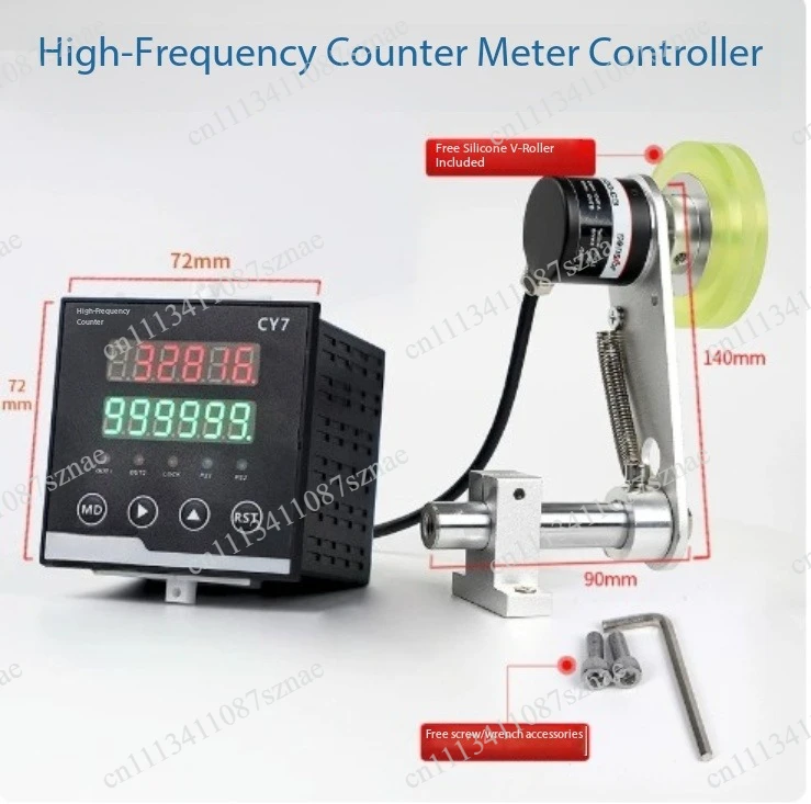 Roller-Type Digital Display Edge Banding Machine Counting Meter High, Precision Encoder Controller for Woodworking and Panel Use