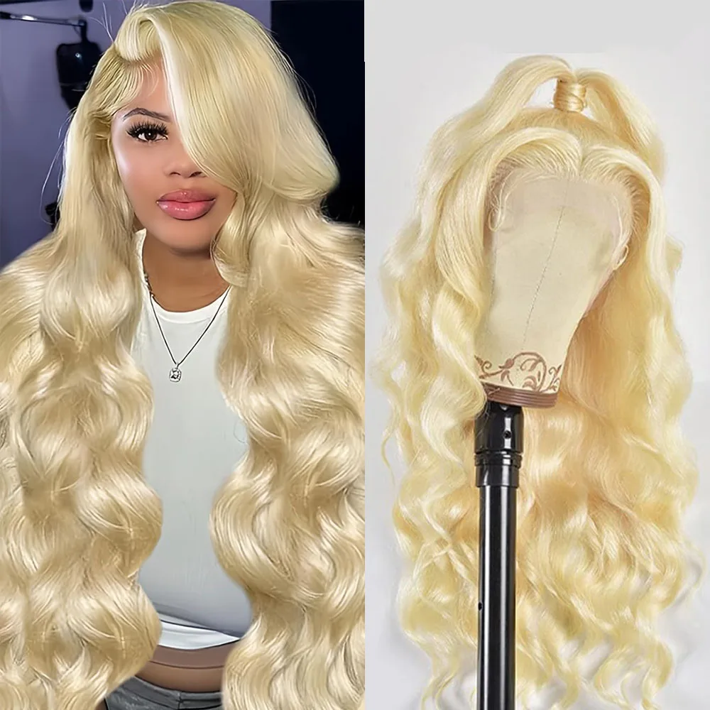 

40 Inch 613 Blonde 13x6 Lace Front Wig Human Hair Body Wave Blonde Straight HD Lace Front Wigs Human Hair Pre Plucked for Women