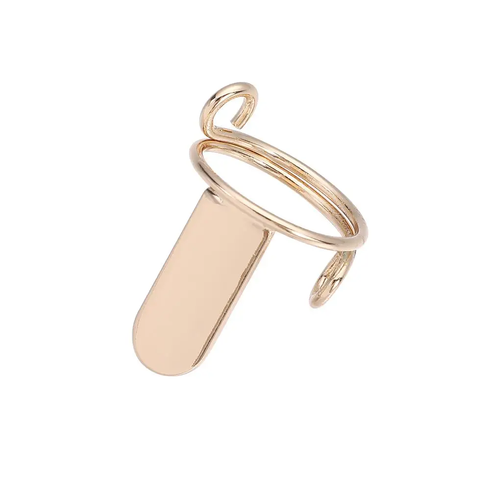 Novos anéis de unhas reutilizáveis causal cor dourada dedo anéis de unhas fáceis de usar removível phalanx anel decoração da arte do prego