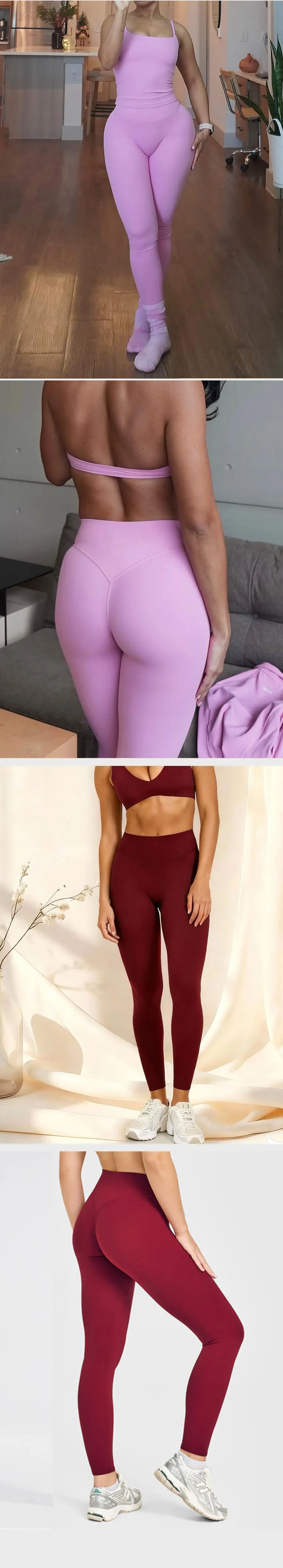 Soft Motion Gym Leggings Yoga Nahtlose Hosen Hohe Taille Trainings-Fitness-Leggings Activewear Push-Up-Tights Damen-Sportbekleidung – Detail 3