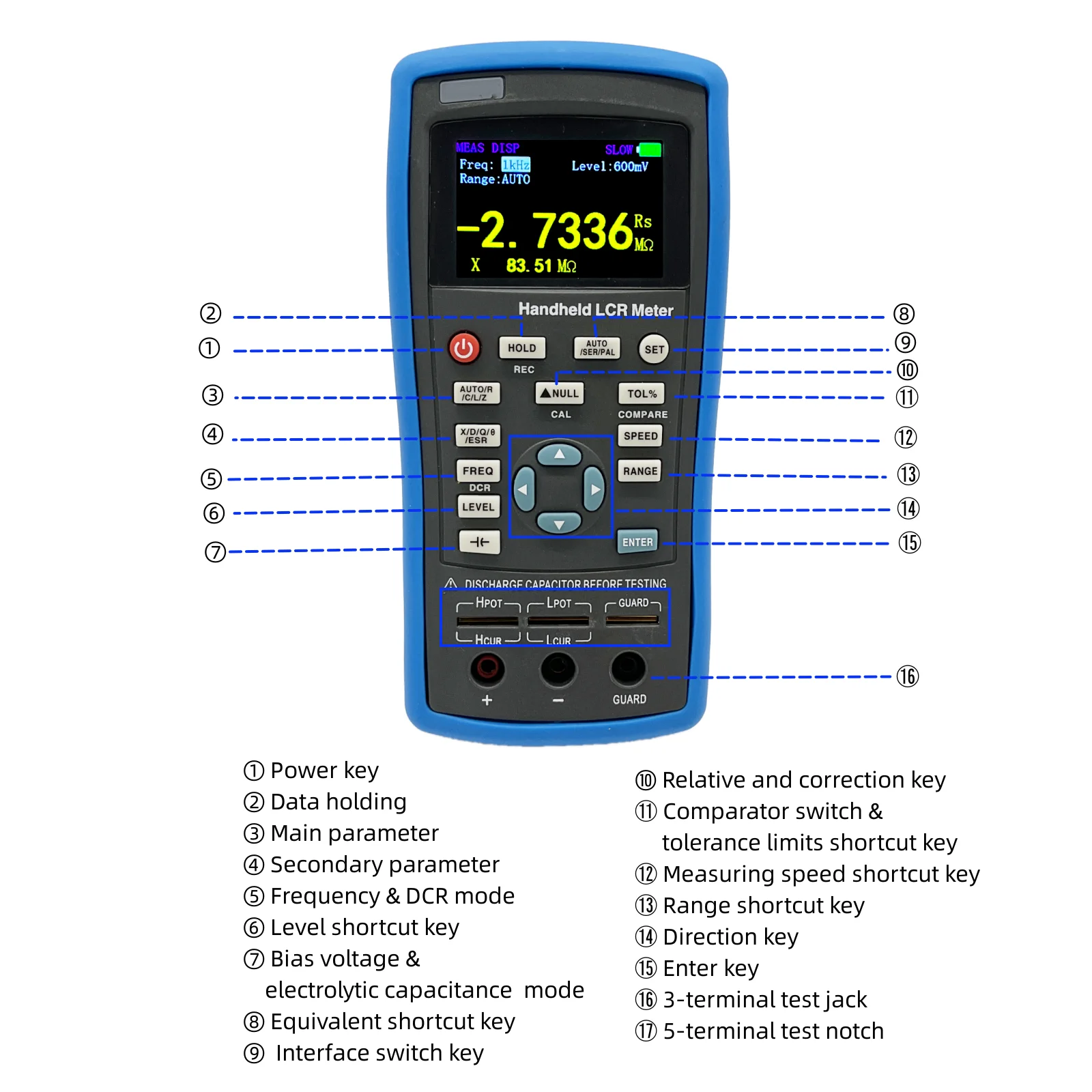 Hot ET430 100KHz Handheld Digital LCR Meter