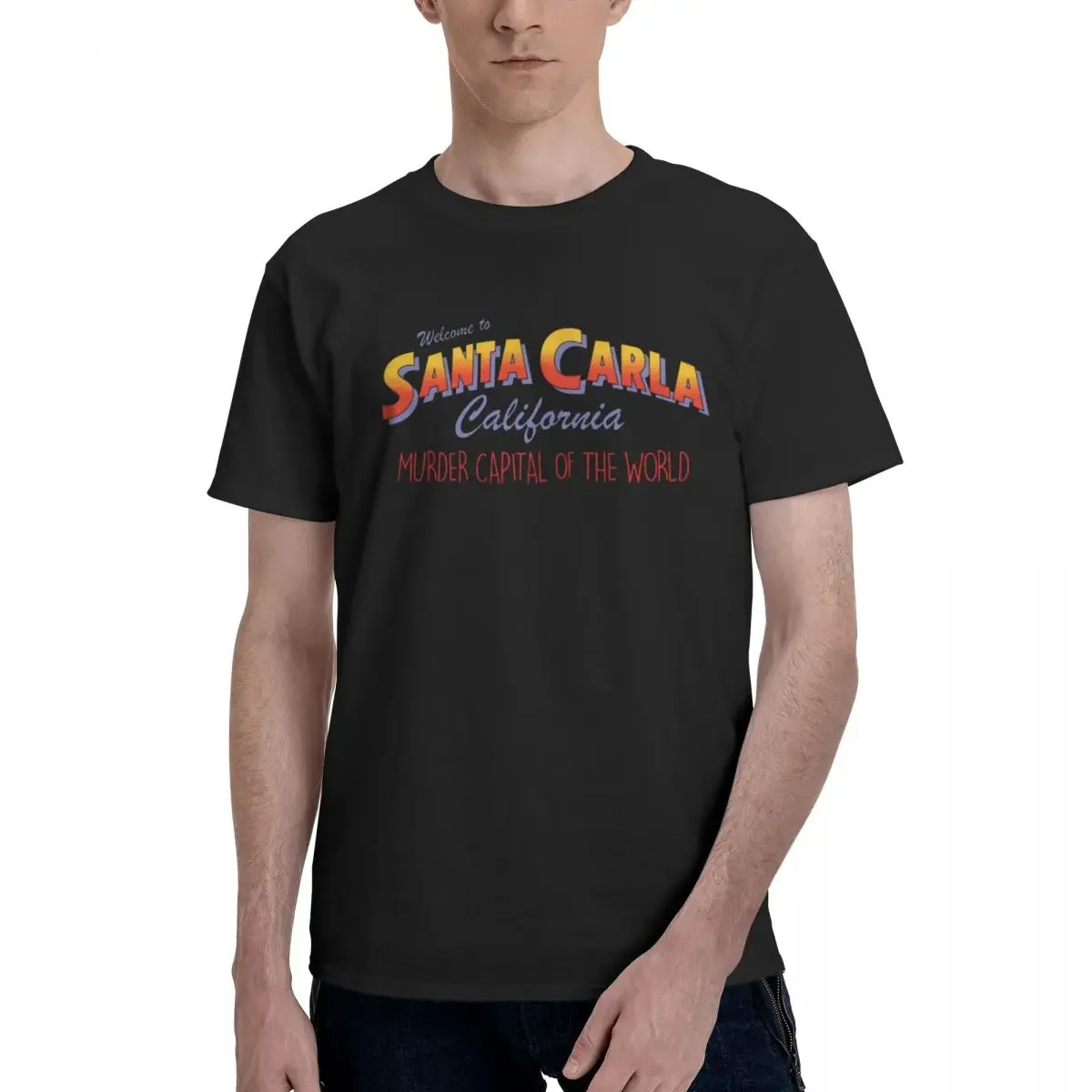 

Welcome To Santa Carla The Lost Boys Horror Graphic T Shirt O-Neck T Shirts for Men Women Man Tee Y2K Clothes Short Sleeve Tops