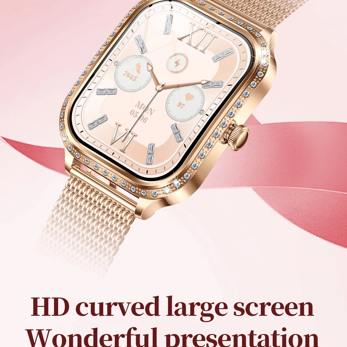 Nova moda feminina relógio inteligente senhora azul dente chamada monitor de saúde relógio de pulso esportes rastreador fitness à prova dwaterproof água música smartwatch