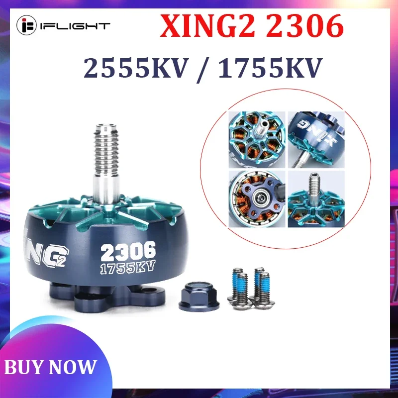 iFlight XING2 2306 2555KV / 1755KV 4S-6S Nazgul 5inch propeller FPV Brushless Motor Unibell compatible for FPV Racing Drone part