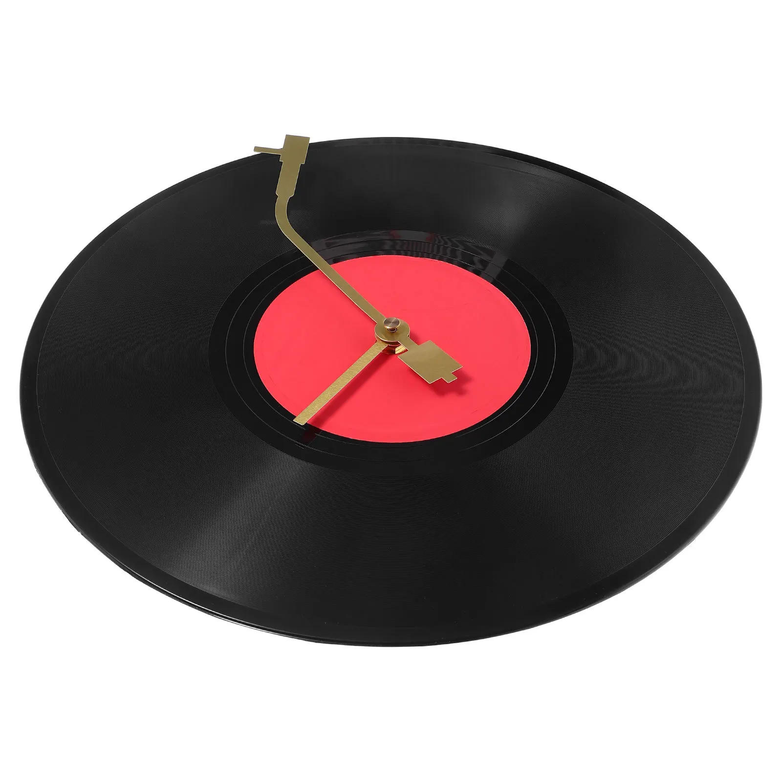 

1Set Vinyl Record Wall Clock Decorative Retro Hanging Wall Clock for Living Room Bedroom Office Home Office Supplies