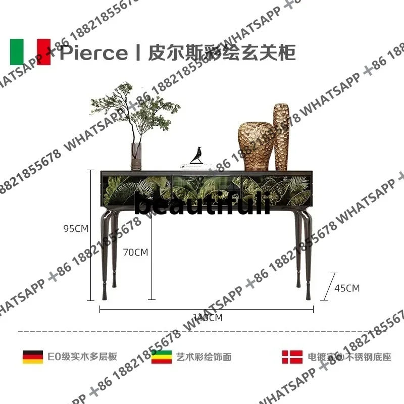 French light luxury door cabinet high-grade sensitive crystal porcelain diamond decorative cabinet