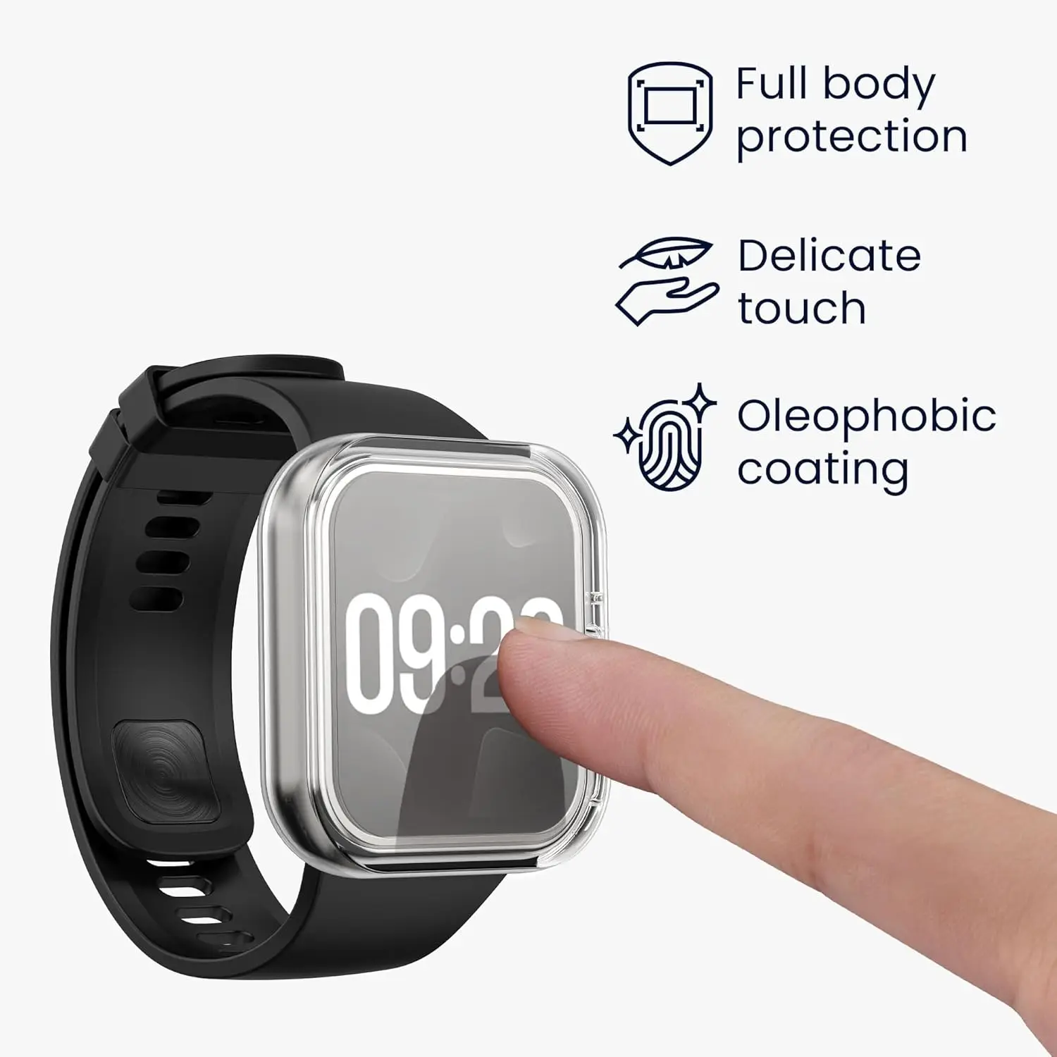 TPU Case Screen Protector Cover Soft Watch Protective Shell Anti-Fall Watch Bumper Screen Protector Dustproof for Redmi Watch 4. image 3